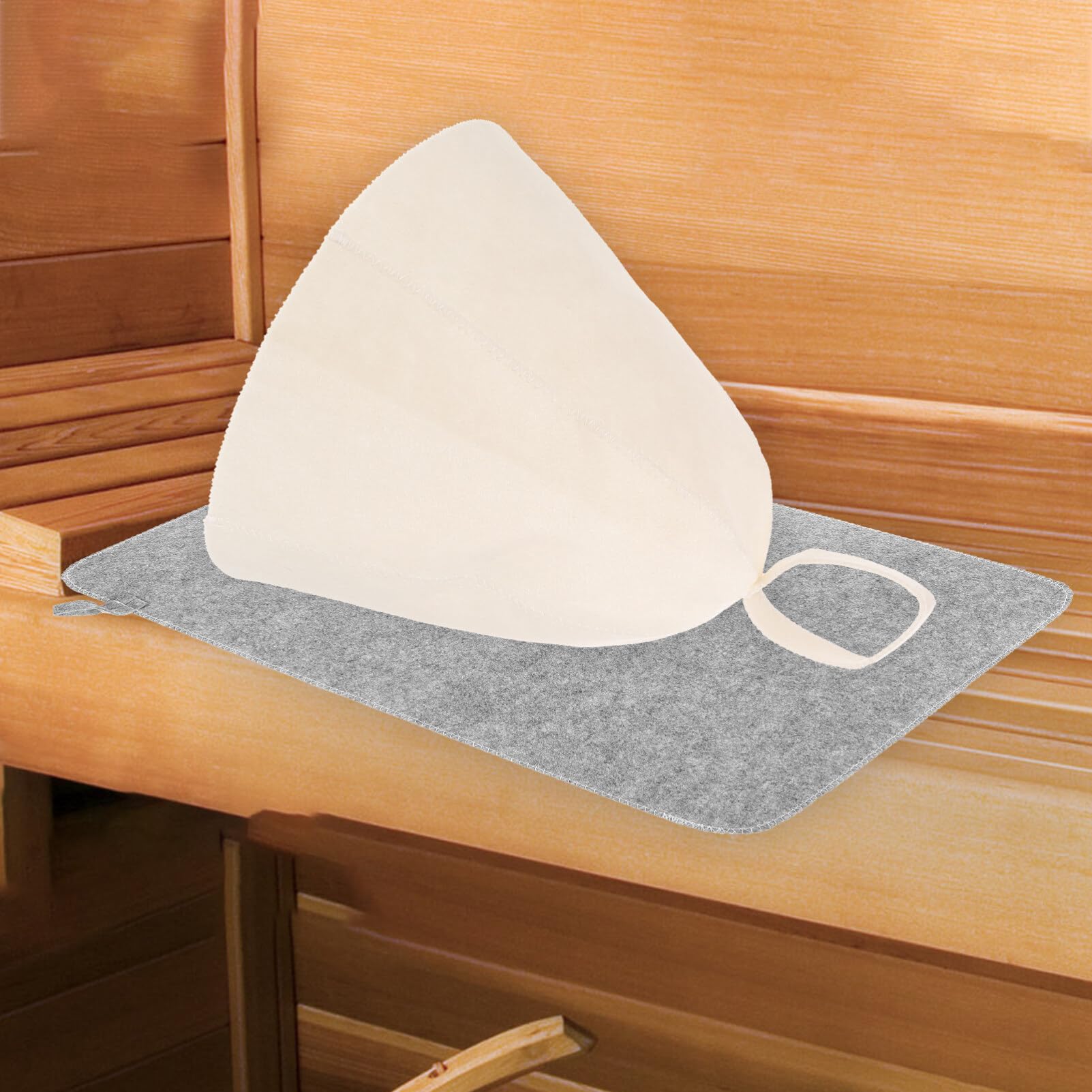 Premium Absorbent Felt Sauna Hat Set - Thick & Lightweight Shower Cap for Spa, Steam Room & Home Sauna - Portable Bath Hood for Women & Men - Perfect for Relaxation & Hair Protection