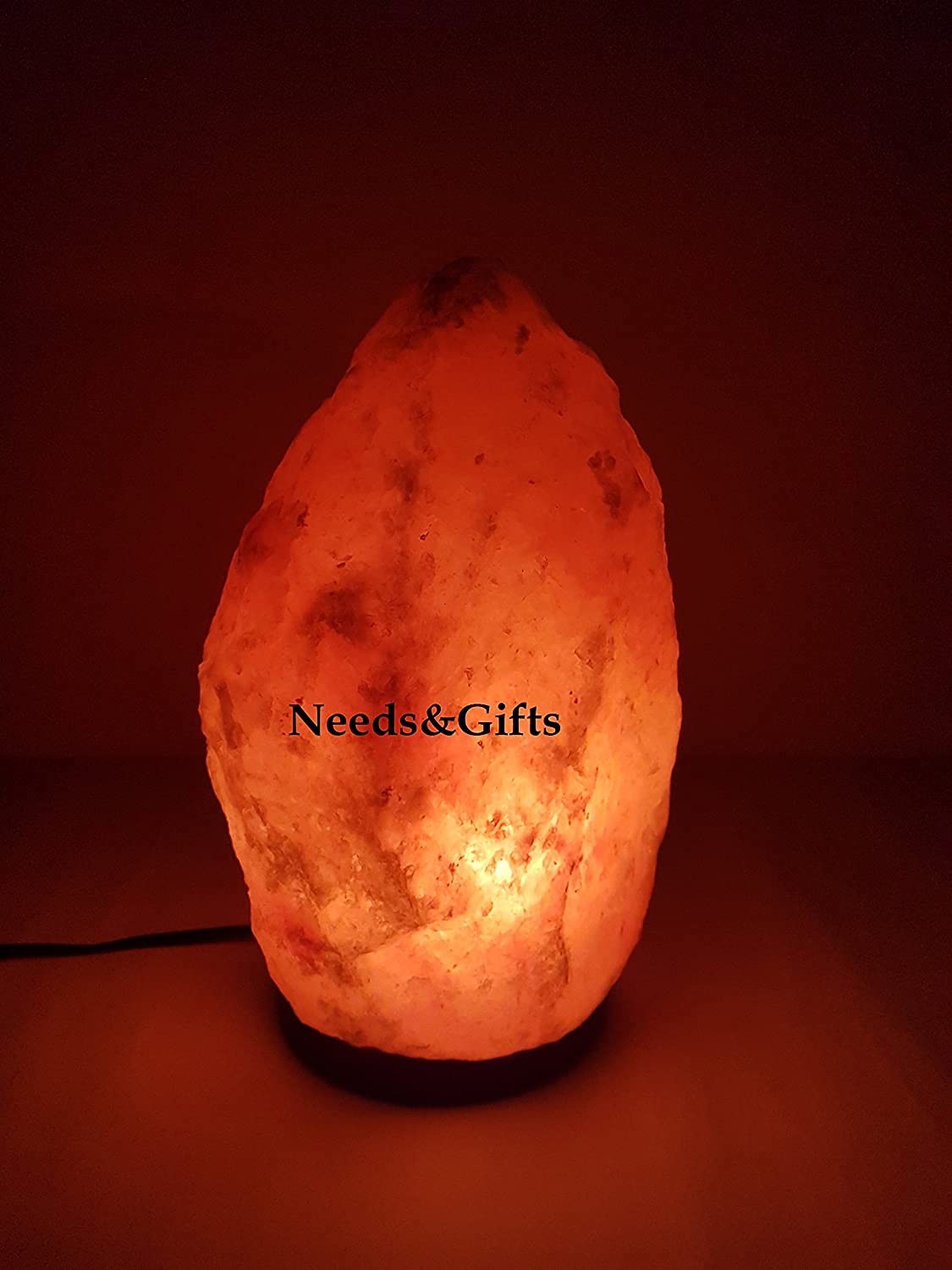 Himalayan Salt Lamp with Dimmer Switch - Natural Crystal Rock Night Light for Home Decor, Bedroom, Yoga & Meditation - Hand Carved Wood Base Salt Lamp with Soothing Amber Glow - Perfect Gift for Relaxation & Stress Relief
