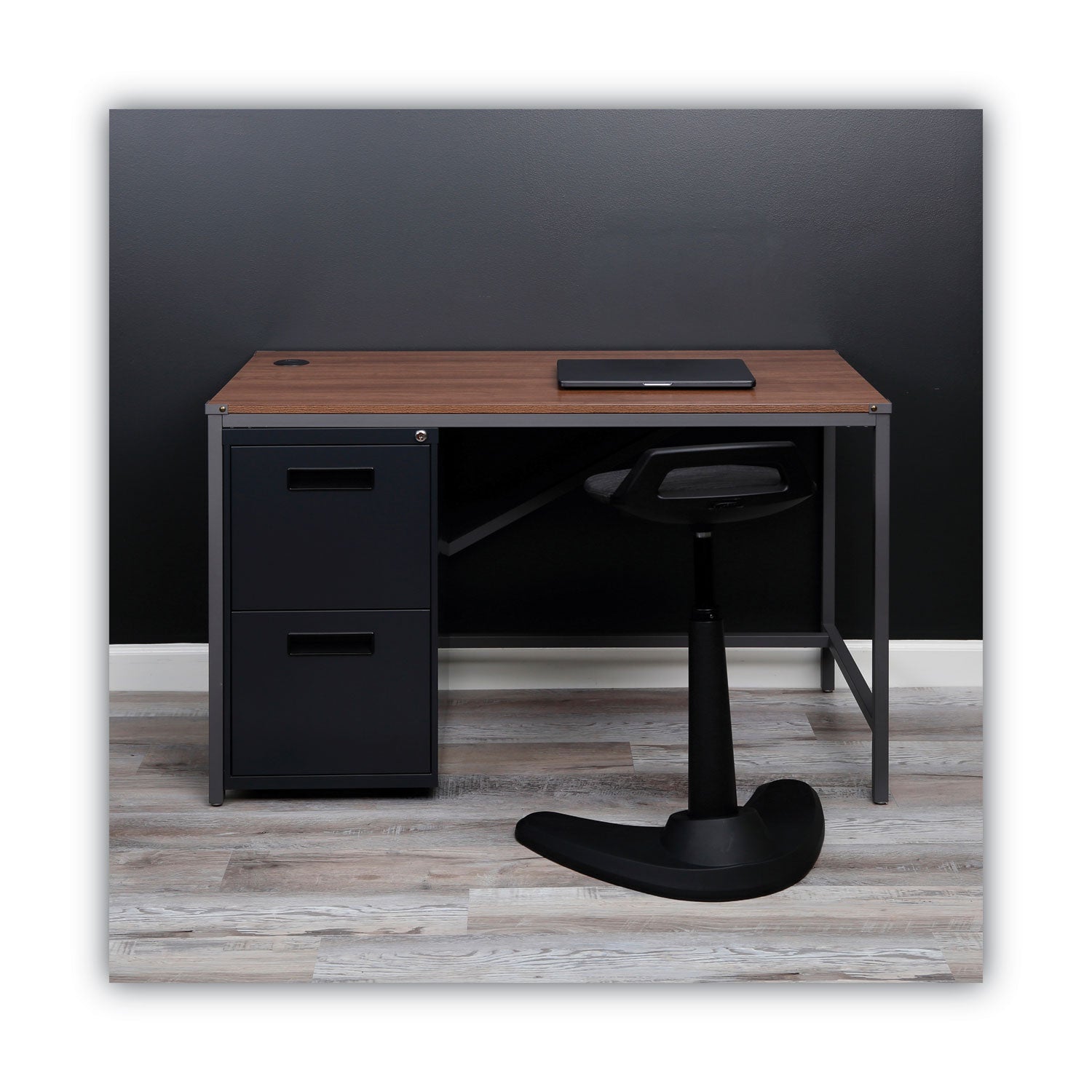 Alera® Left or Right File Pedestal with 2 Legal/Letter Size Drawers - Charcoal Office Storage Cabinet (14.96