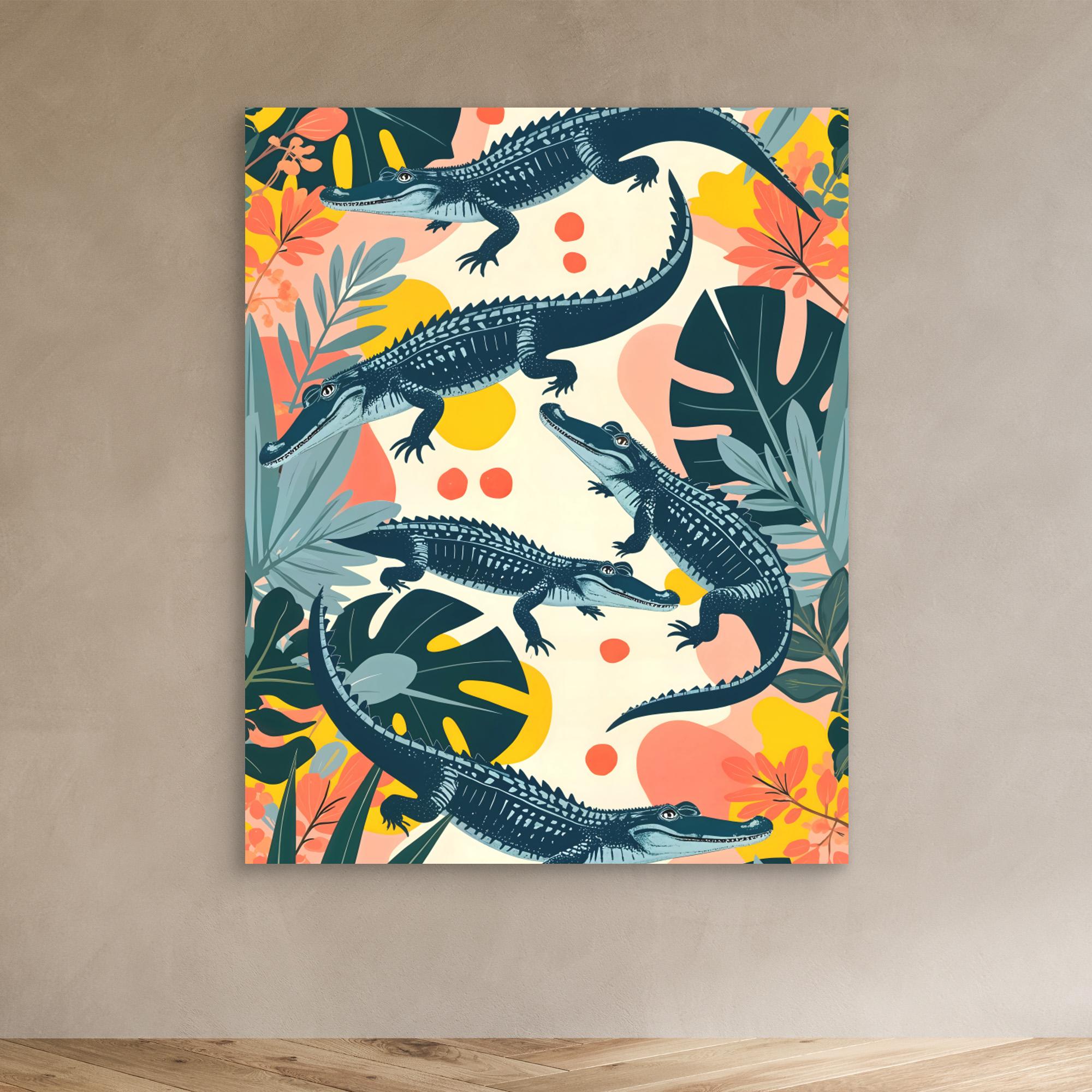 Canvas Print of Crocs by Uma Gokhale - Stylish Wall Art for Home & Office Decor