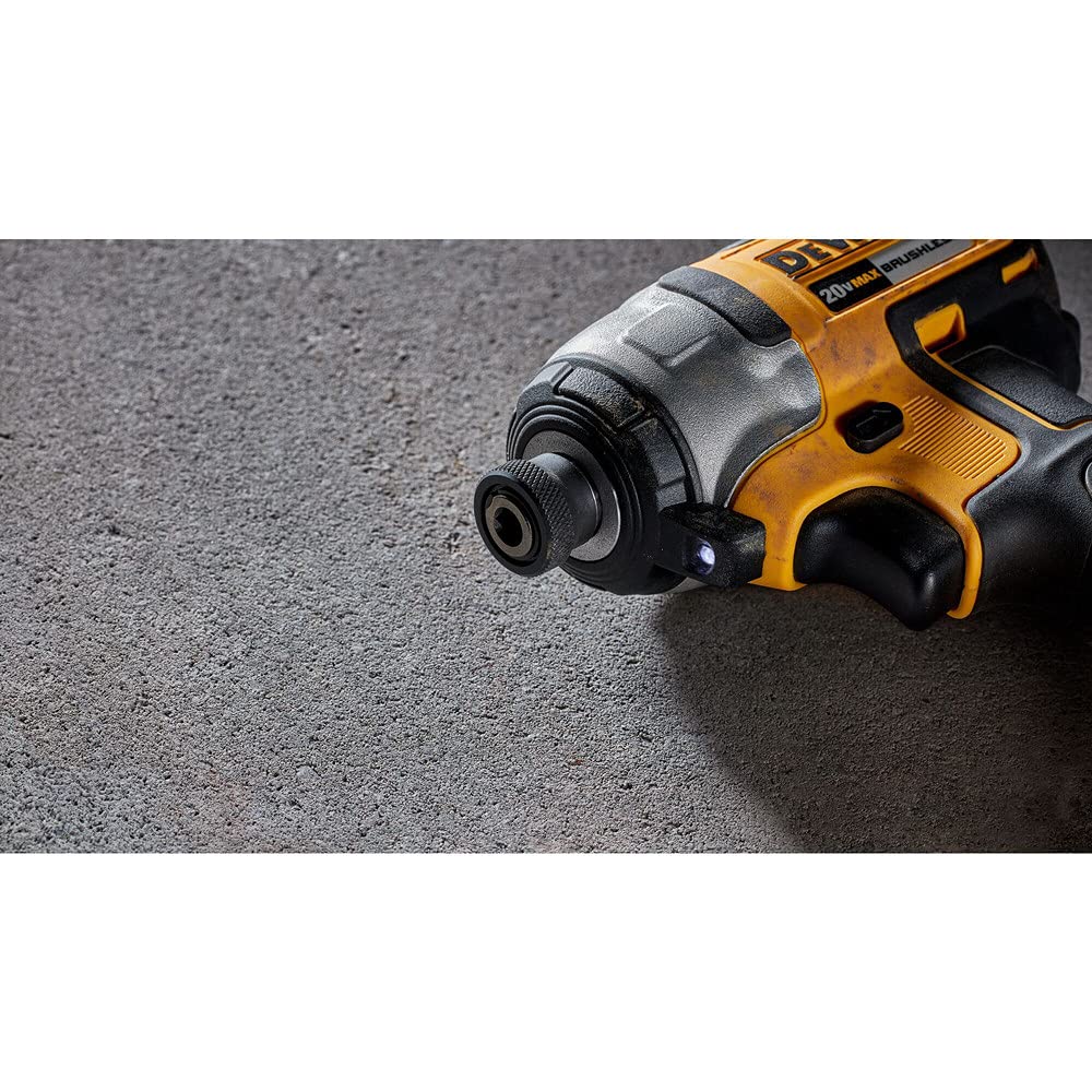 DEWALT 20V MAX Brushless Cordless Impact Driver Kit with 1/4