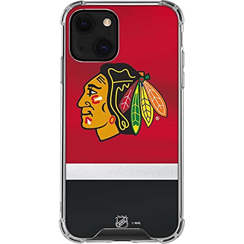 Official NHL Chicago Blackhawks Jersey Design Clear Phone Case for iPhone 13 - Durable Protective Cover with Scratch Resistance | Perfect for Hockey Fans, Game Days & Everyday Use