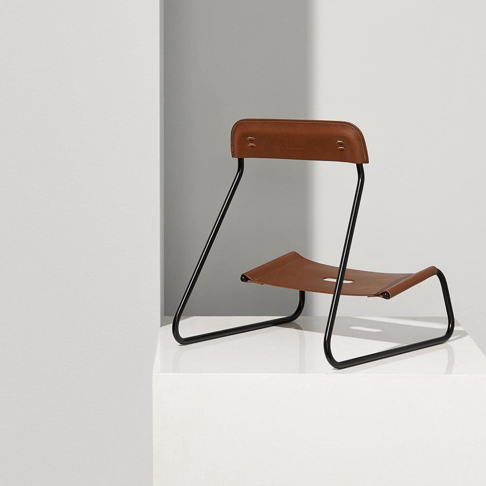 MINIM Sling Guitar Stand - Lightweight & Portable Tan/Black - Perfect for Acoustic & Electric Guitars - Ideal for Home, Studio & Travel Use