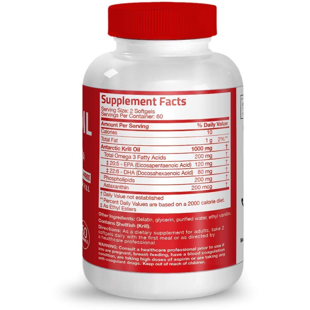Premium Hydrolyzed Marine Collagen Peptides Protein Powder with Antarctic Krill Oil 1000mg - Rich in Omega-3 EPA & DHA for Skin, Hair & Joint Support - Ideal for Smoothies, Shakes & Daily Wellness Routine