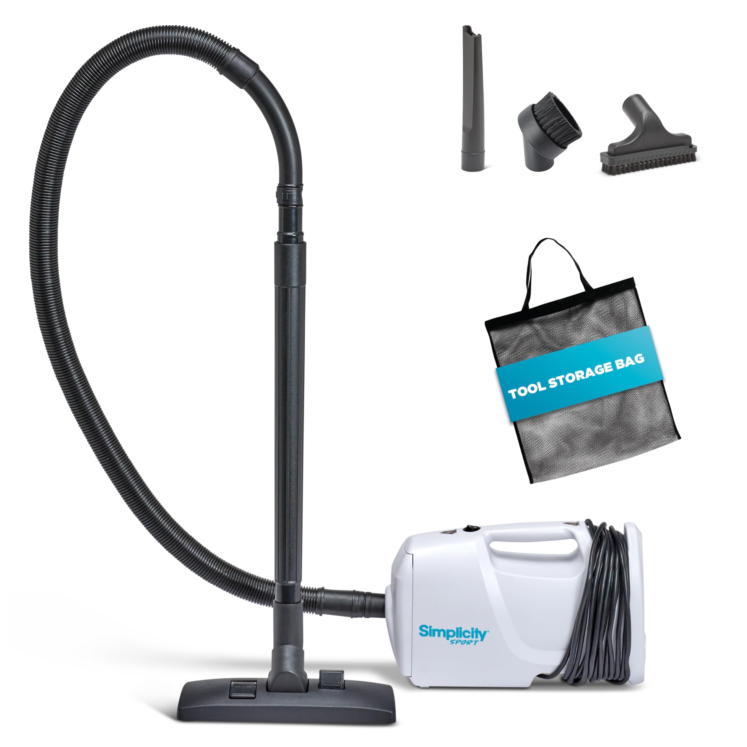 Simplicity Sport S100.6 Compact Vacuum - Lightweight for Stairs & RVs with Attachments