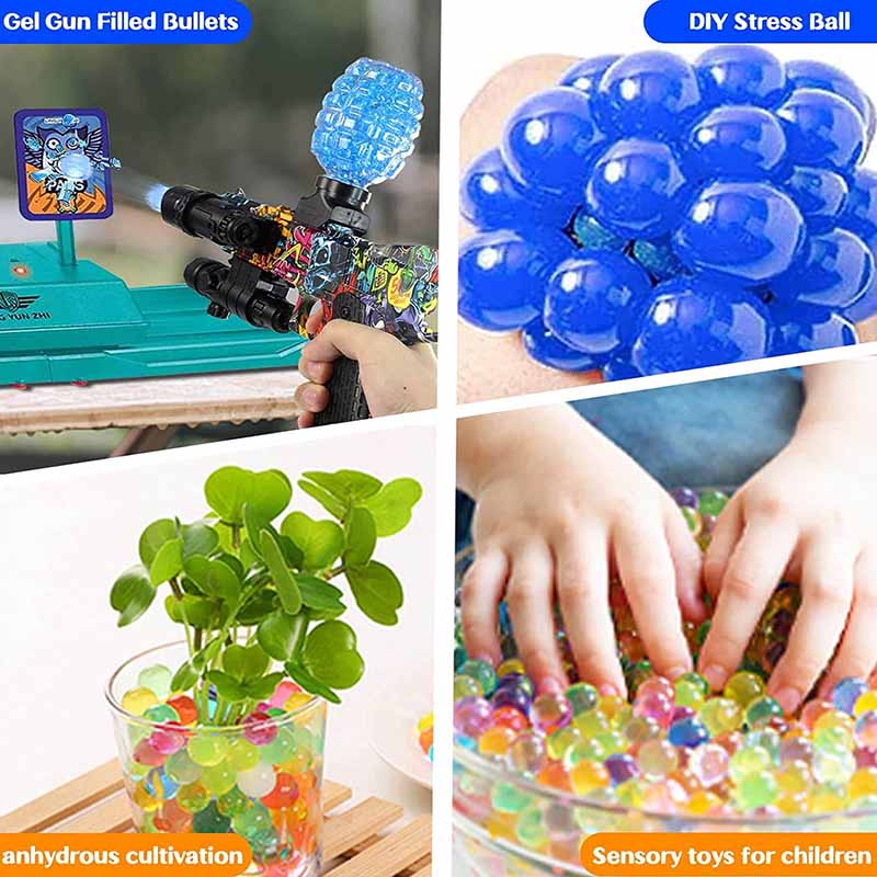 7mm & 8mm Gel Splatter Ball Blaster Refill Ammo - 80,000 PCS (Blue & Orange) for Outdoor Water Games, Team Battles, and Backyard Fun