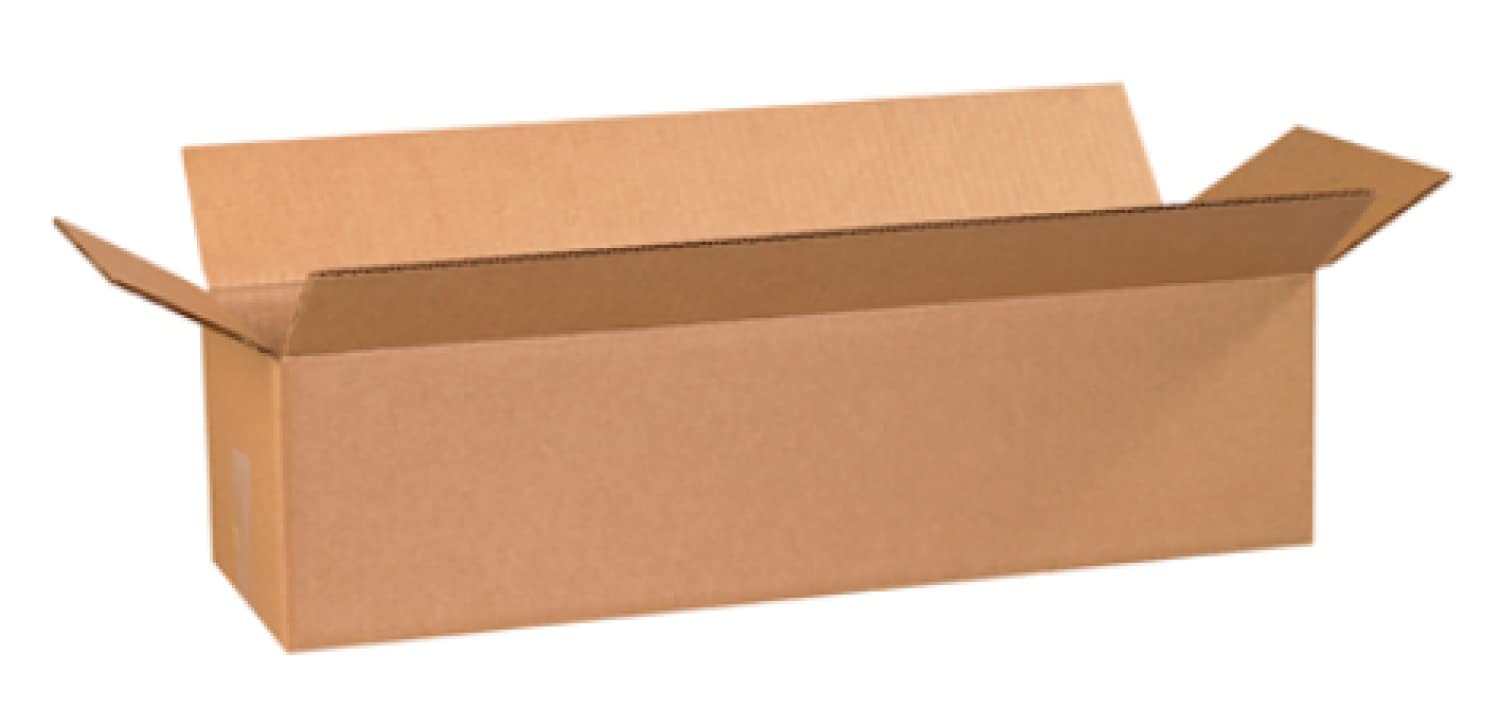 50 Pack 24x8x6 Corrugated Cardboard Shipping Boxes - Secure Seal Moving & Mailing Cartons for Ecommerce, Storage & Home Organization