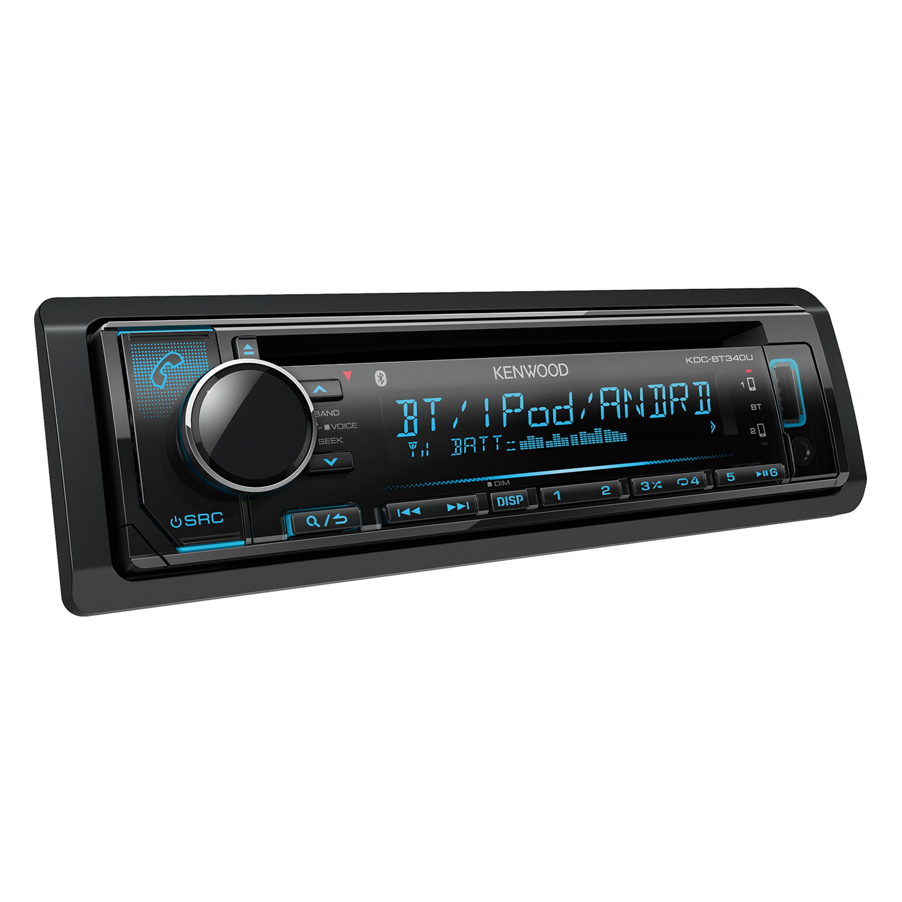Kenwood KDC BT340U Bluetooth Car Stereo Receiver - Wireless Music Streaming, Hands-Free Calling, USB/AUX Input - Perfect for Cars, Trucks & Road Trips