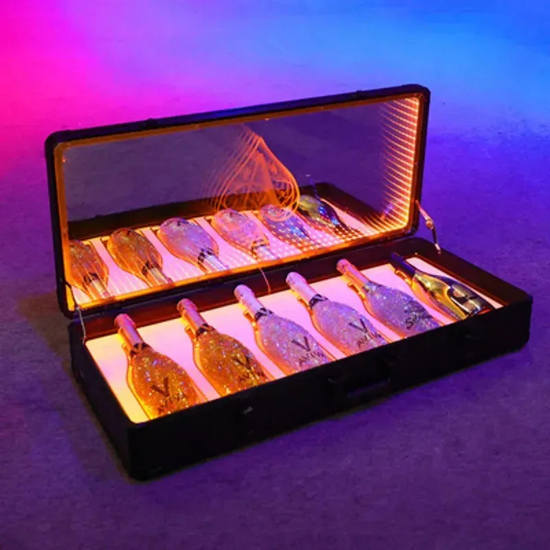 Ace of Spade LED Champagne Bottle Display Case - Rechargeable Glow Bar with Luminous Effects for Nightclubs, Bars & Parties | Perfect for Cocktail Presentations & Luxury Gift Giving