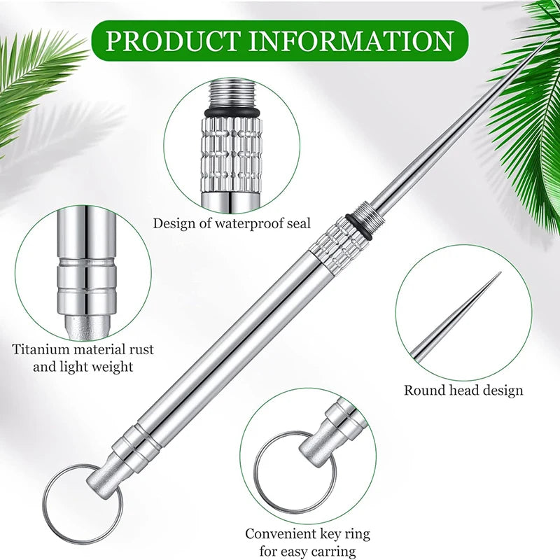Premium Titanium Toothpicks – Ultra Durable, Rustproof & Waterproof for Travel, Camping, and Everyday Carry (EDC)