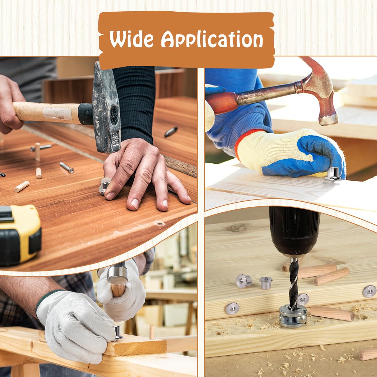 99-Piece Woodworking Dowel Pin Set - 24 Dowel Centering Pins (6/8/10/12mm) & 75 Wood Dowel Pins (6/8/10mm) - Premium Dowel and Tenon Center Transfer Plugs for Furniture Making, Cabinetry & DIY Wood Joinery Projects