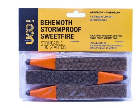 Behemoth Stormproof Tinder Match Fire Starter 3 Pack - Waterproof Survival Matches for Camping, Hiking & Emergency Preparedness