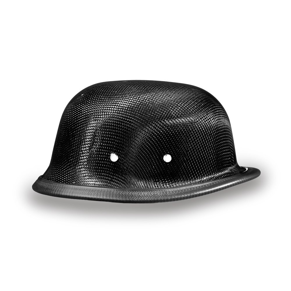 Daytona Carbon Fiber Motorcycle Half Helmet - Lightweight Retro Skull Cap with Breathable Liner & Head Wrap - Perfect for Cruiser, Chopper, and Vintage Bike Riders