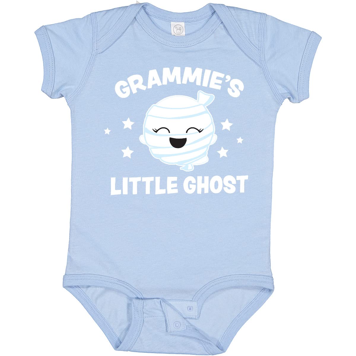 Inktastic Cute Grammie's Little Ghost with Stars Baby Bodysuit - Soft Cotton Onesie for Newborns & Infants - Perfect for Halloween, Family Photos & Everyday Wear