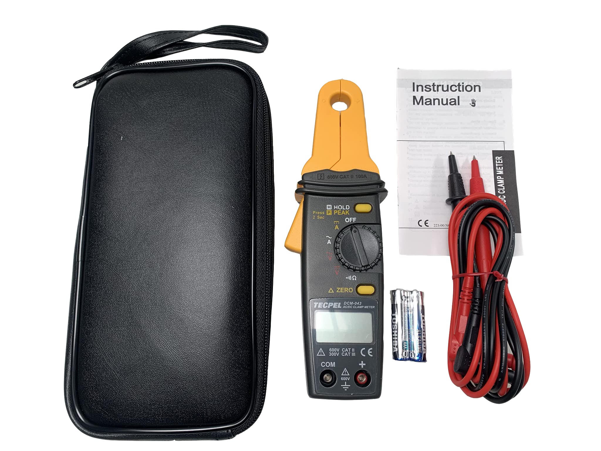 DCM-043 Digital AC/DC Clamp Meter - High Precision 1mA Resolution Clamp Transmitter for Electrical Testing (Ideal for HVAC, Industrial Maintenance & Home Electrical Work)