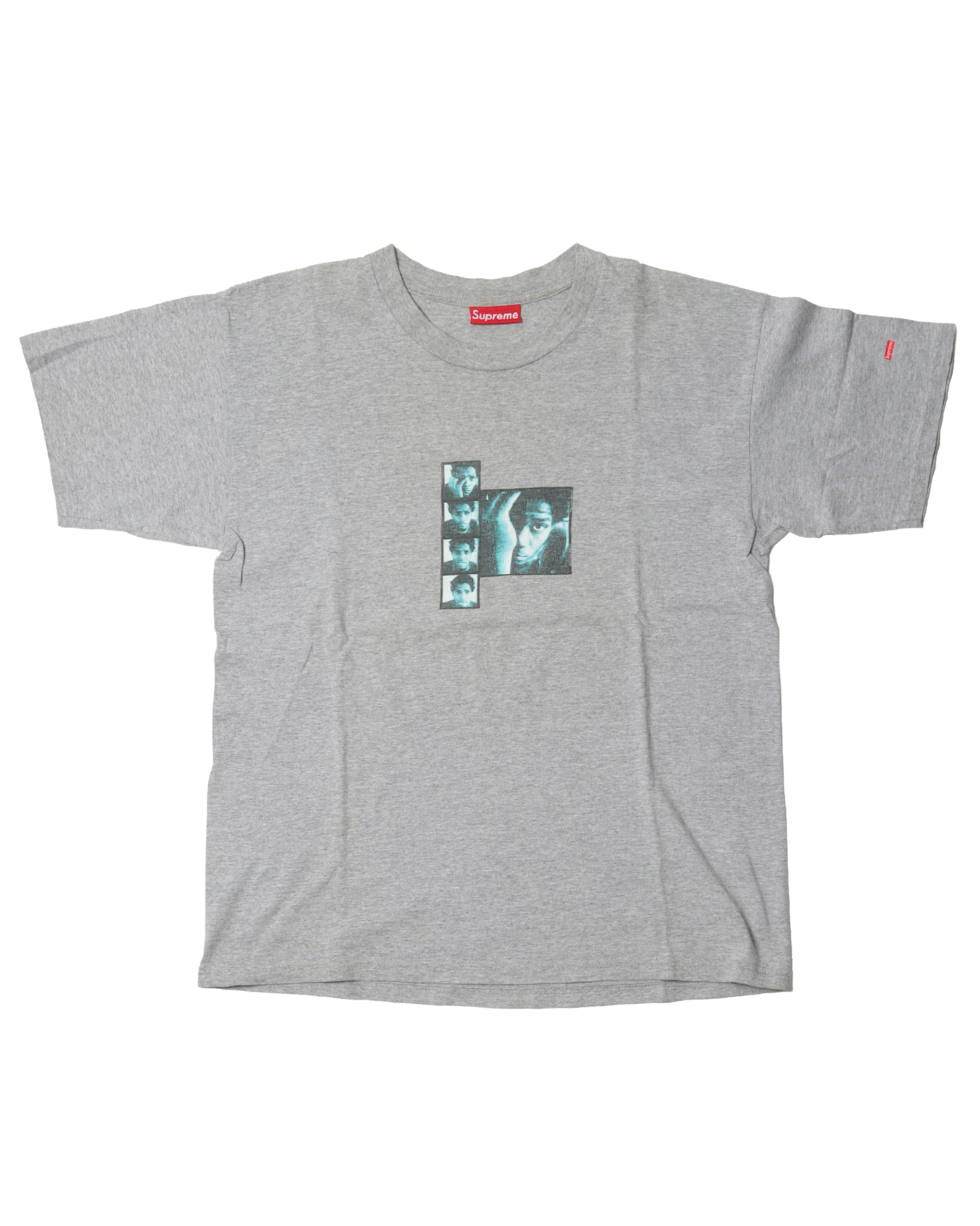 1996 Ari Marcopoulos x Jean Michel Basquiat Vintage Grey Graphic T-Shirt - Unisex Streetwear for Art Lovers & Urban Fashion