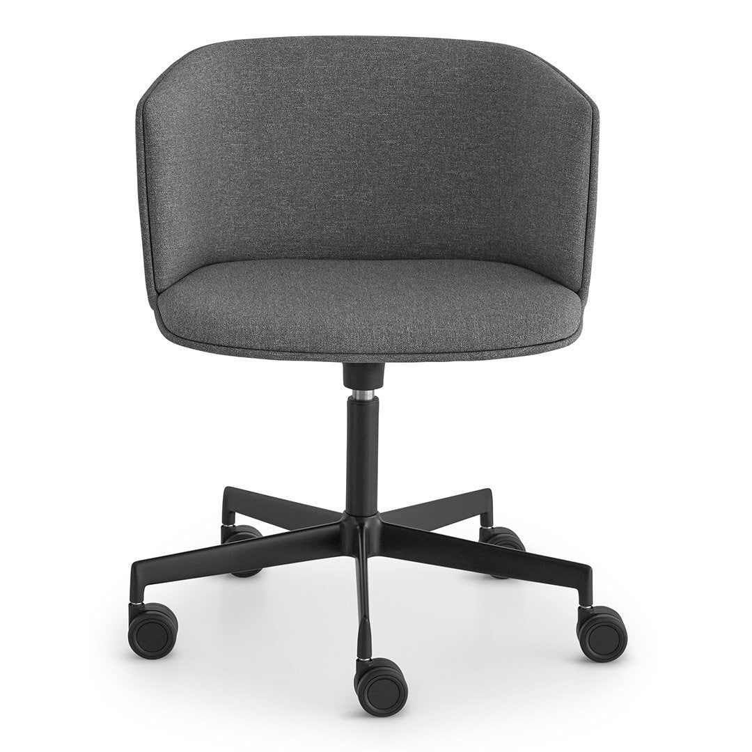 Ergonomic Office Chair with Swivel Base & Casters - Fully Upholstered Adjustable Desk Chair for Home & Office Workspace - Perfect for Long Hours of Sitting, Gaming, or Remote Work