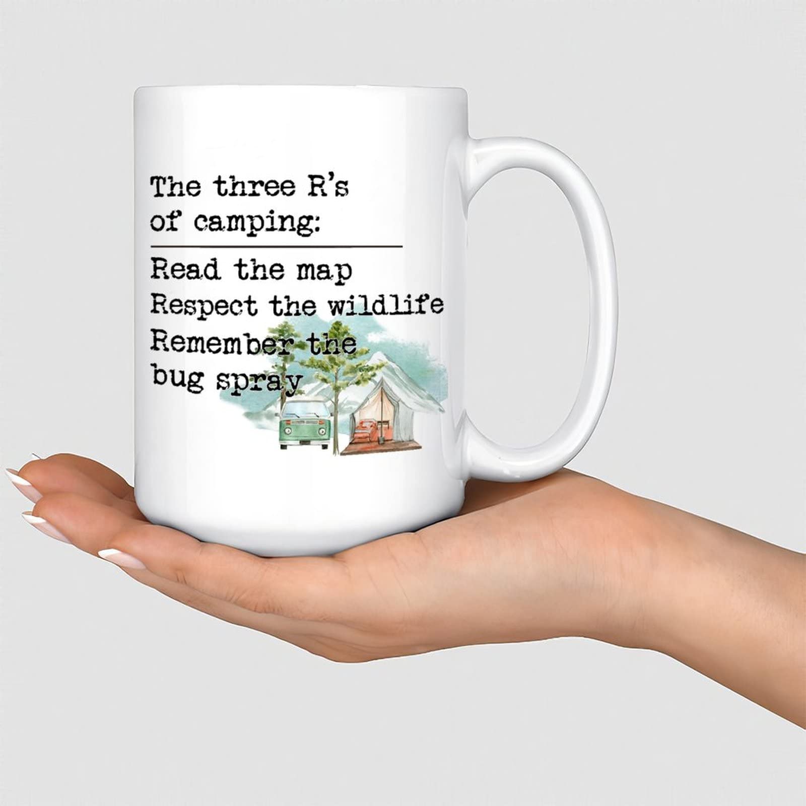 15oz Inspirational Coffee Mug - Camping Quote Gift for Women | Birthday Present & Daily Use