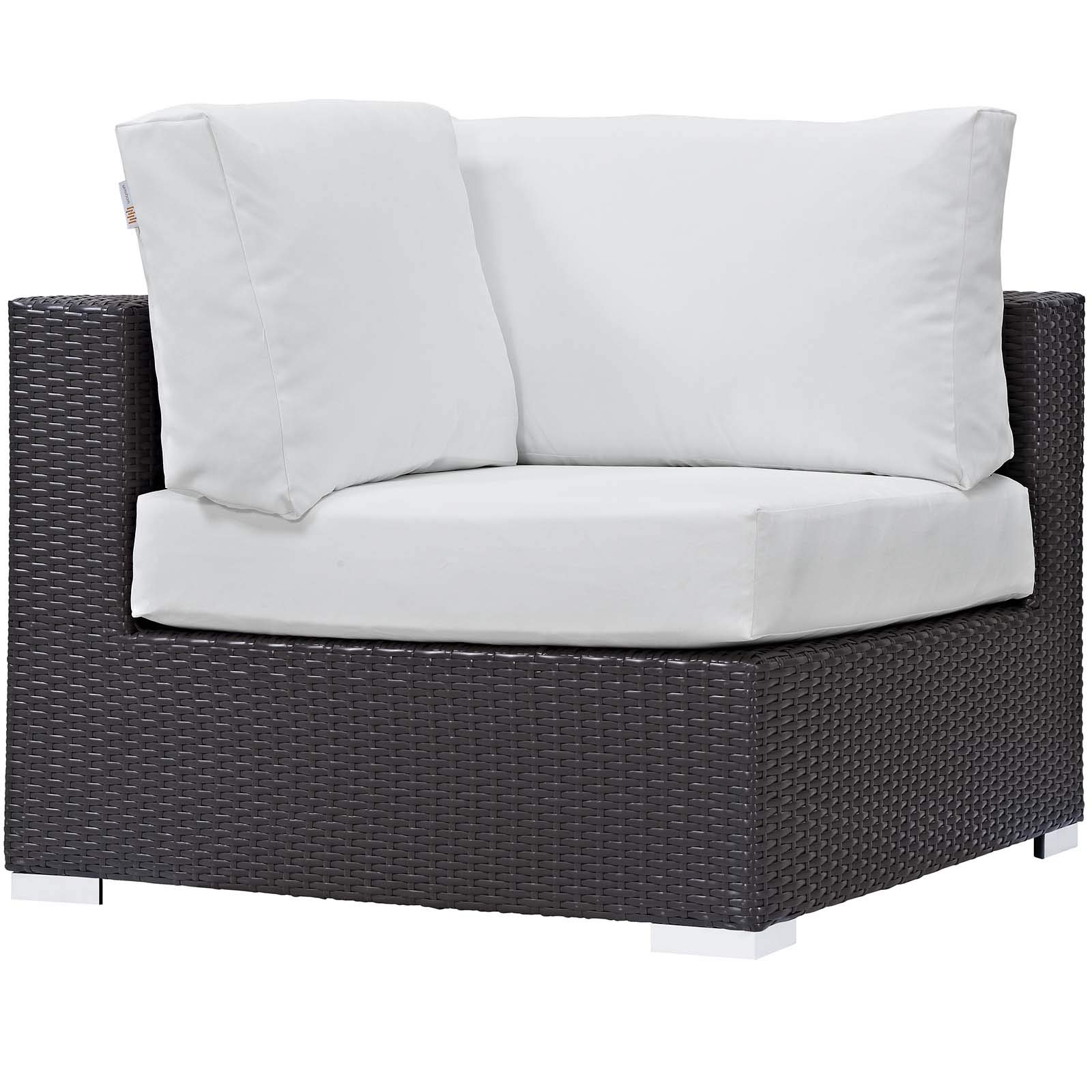 Modern Outdoor Patio Lounge Set - 3-Piece Wicker Sofa, Chair & Coffee Table with Fire Pit - White Rattan Furniture for Backyard, Garden, Poolside Relaxation