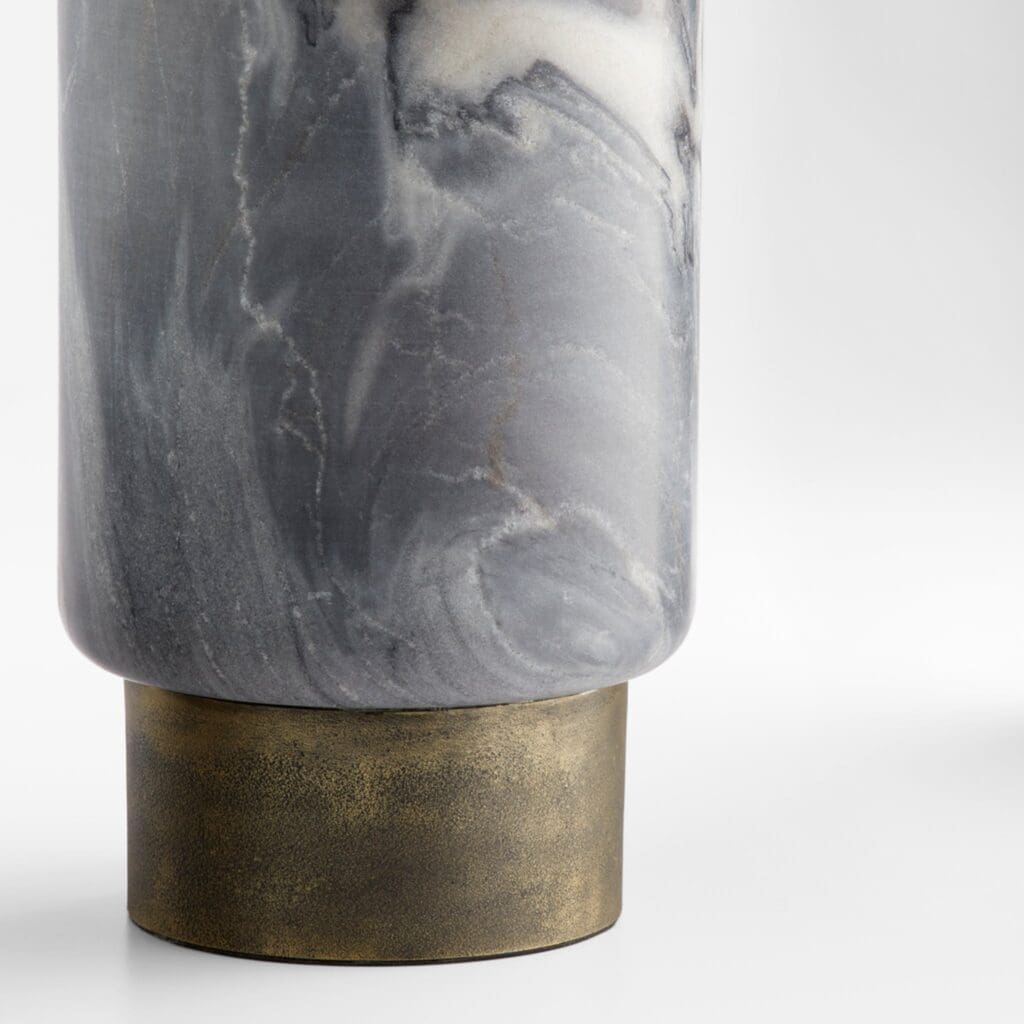 Cyan Design 11648 Roma Vase - Antique Brass & Grey Marble Decorative Vase for Home Decor, Wedding Centerpiece, and Luxury Gift