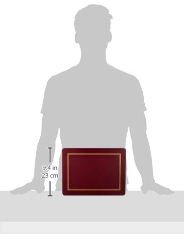 Pimpernel Classic Burgundy Brunch Placemats Set of 6 - Elegant Table Setting for Brunch, Dinner Parties & Holiday Gatherings