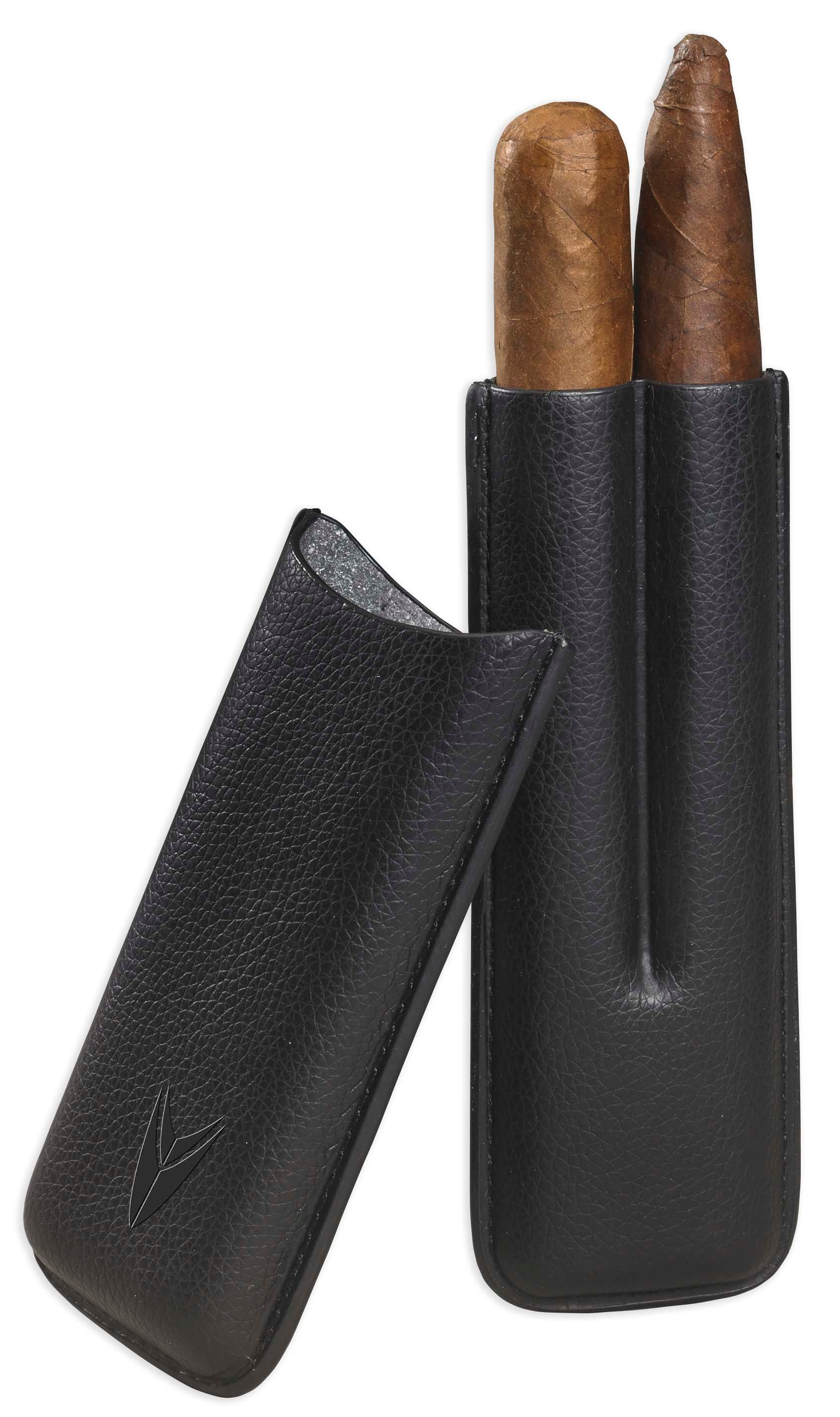 Premium Lotus 56 Ring Gauge Cigar Case - 2 Finger Leather Holder for Travel & Special Occasions | Perfect for Cigar Aficionados & Gifts