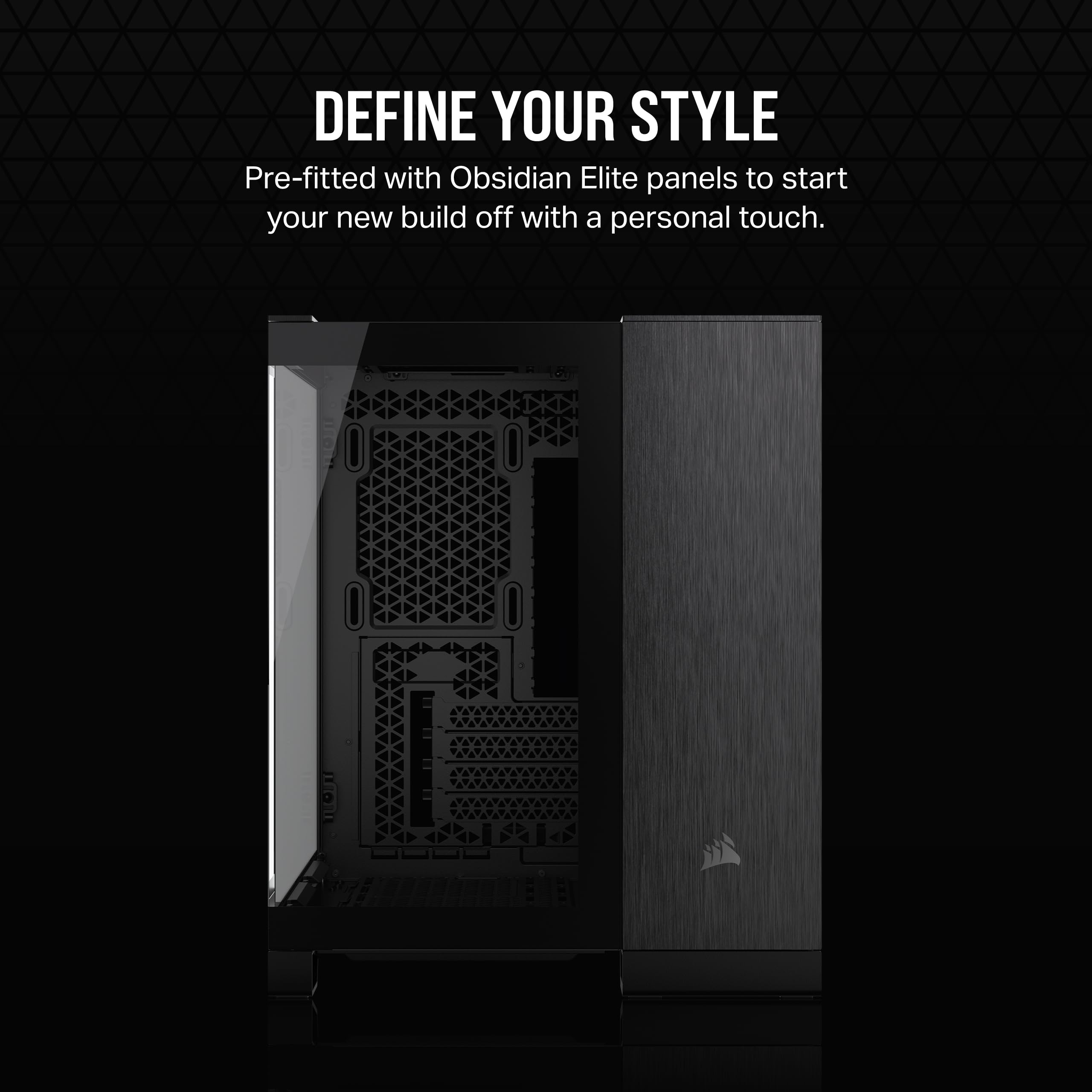 CORSAIR 2500X mATX PC Case - Dual Chamber Design, Panoramic Tempered Glass, Reverse Motherboard Compatibility - Black/Obsidian Aluminum (No Fans Included) - Perfect for Compact Gaming Rigs & Home Office Setups
