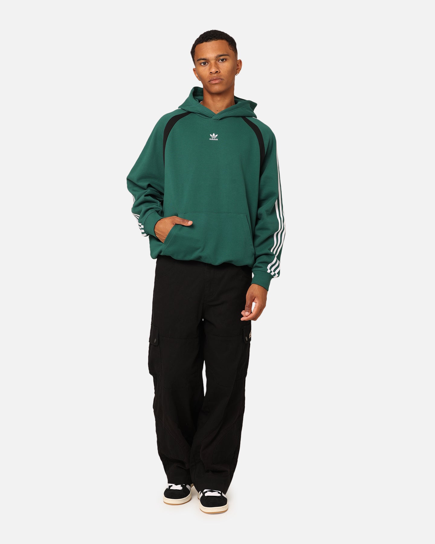 Adidas Oversized Hoodie for Men & Women - Collegiate Green | Comfortable Streetwear Pullover for Casual Wear, Gym & Lounge