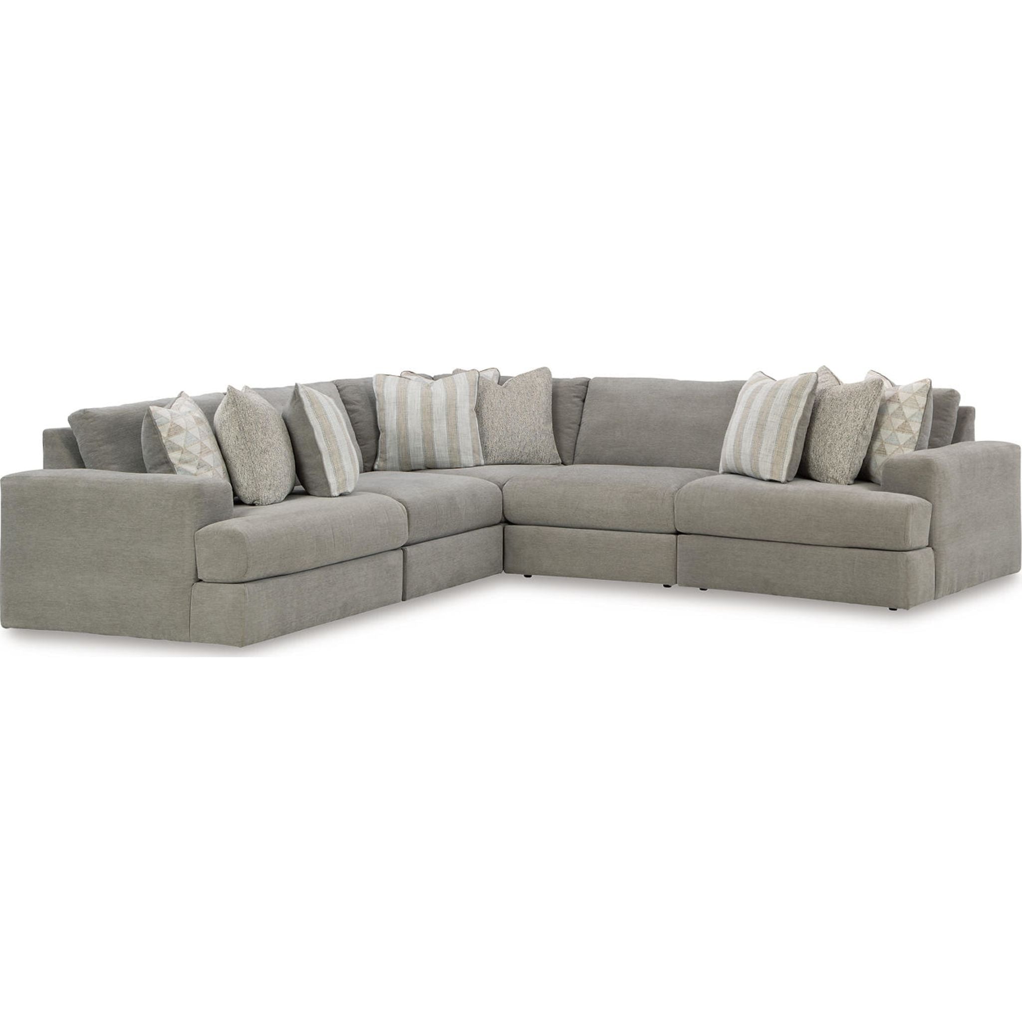 Avaliyah 5-Piece Modular Sectional Sofa Set with Reversible Chaise - Modern L-Shaped Couch for Living Room, Family Room & Home Theater