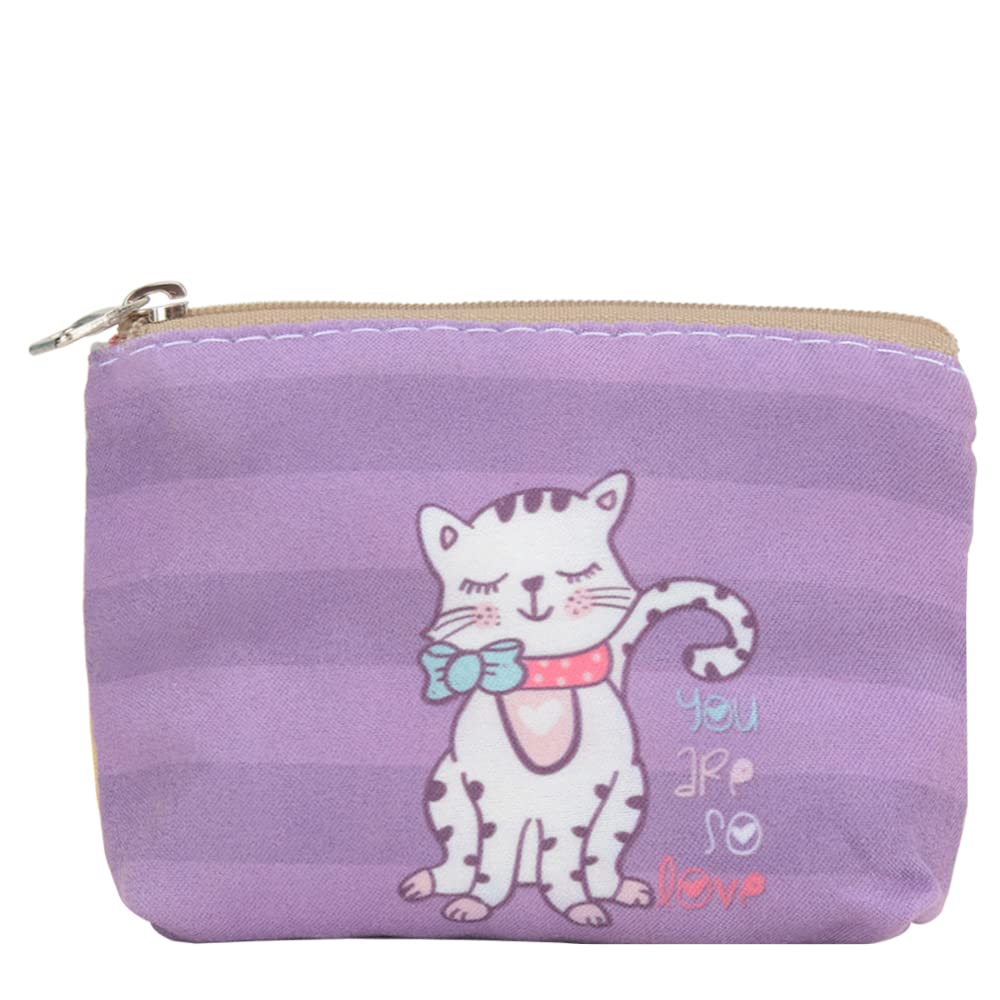 ALLITIC Small Coin Purse for Women - Cute Canvas Zipper Wallet Bag for Change & Cash - Perfect for Girls' Everyday Use, Travel, and Gift Giving