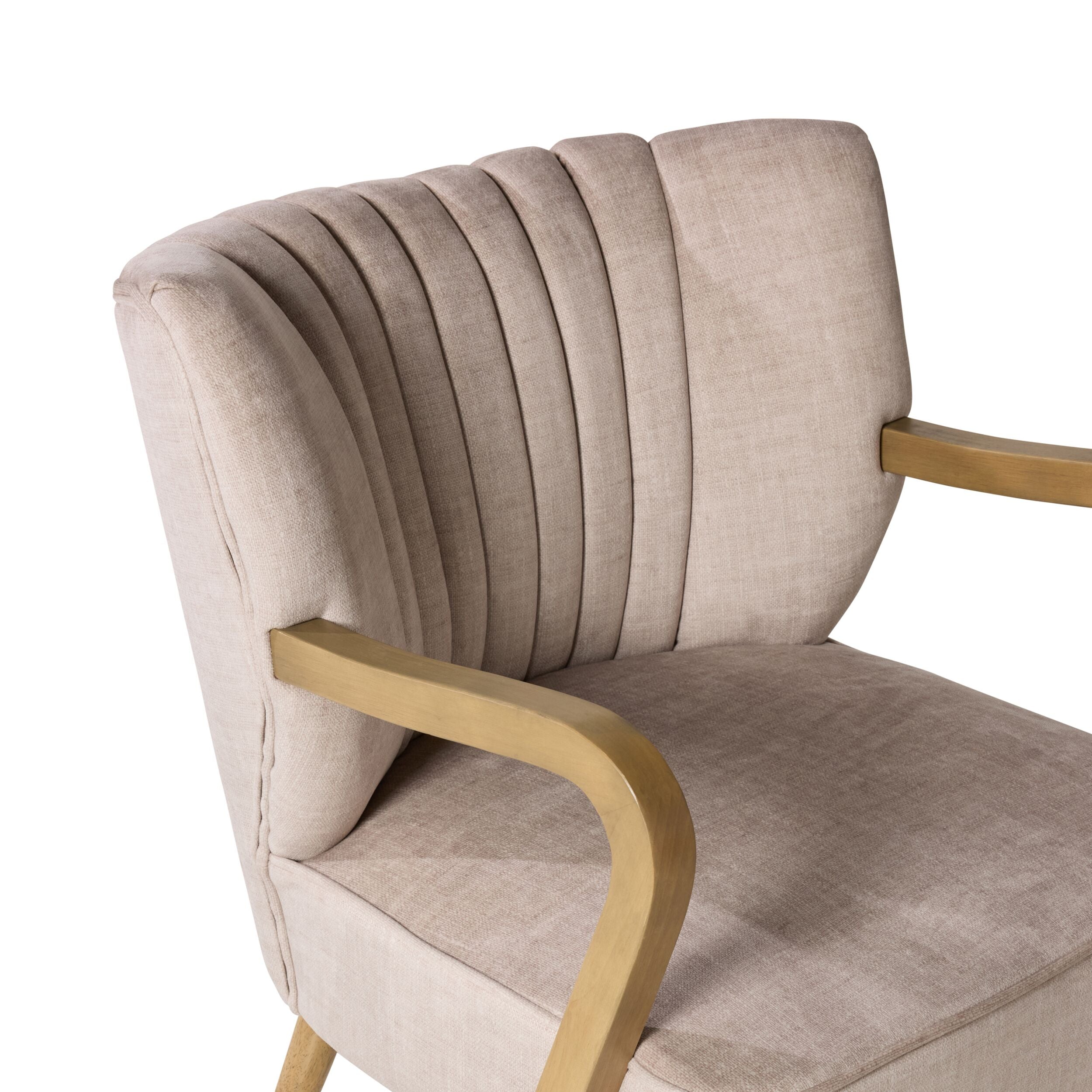 Bello Occasional Chair in Aura Pecan Finish - Stylish Accent Chair for Living Room, Bedroom or Office Decor