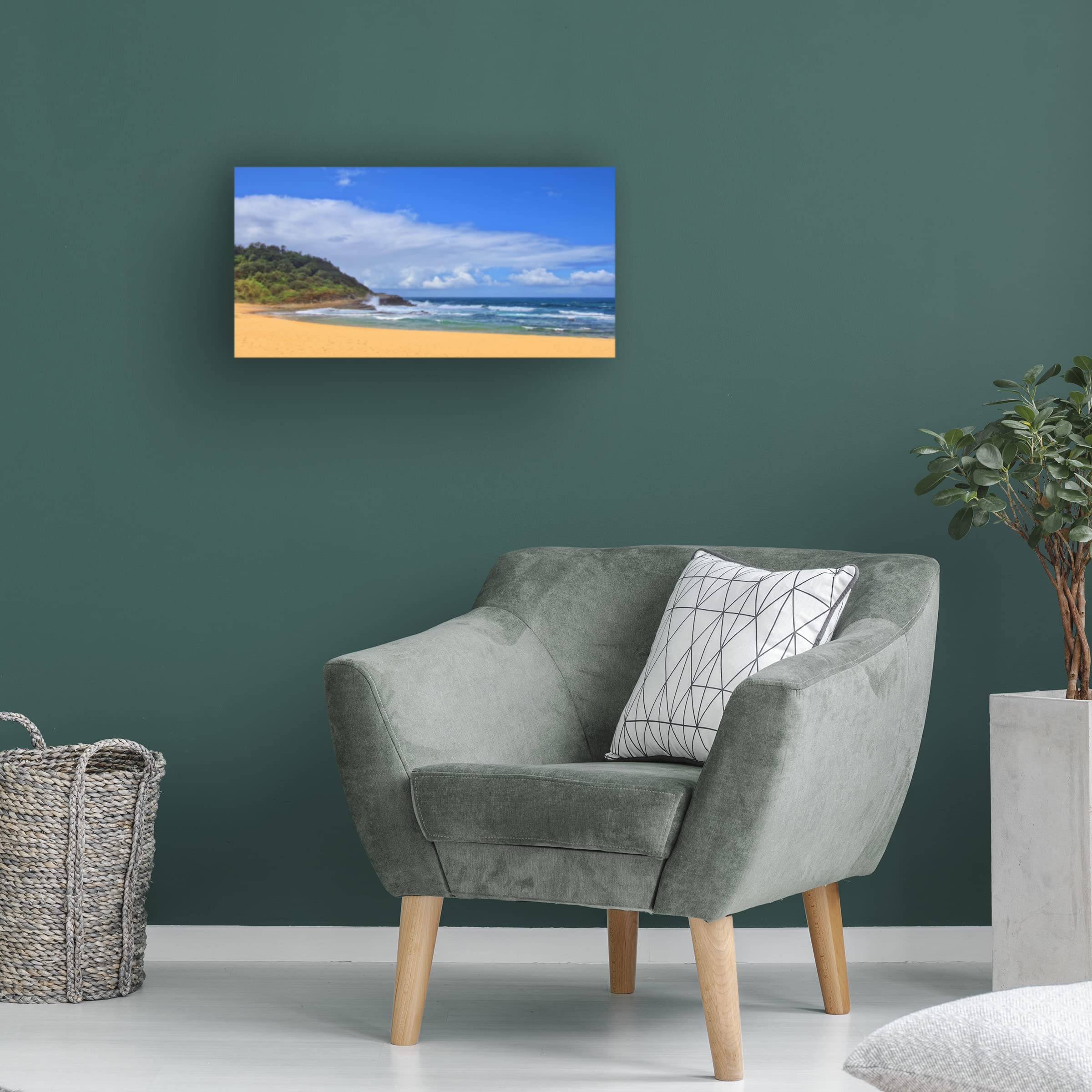 Trademark Fine Art 'Spoon Bay 3' Canvas Wall Art Print by Beata Czyzowska Young - Modern Coastal Painting for Living Room, Bedroom & Office Decor