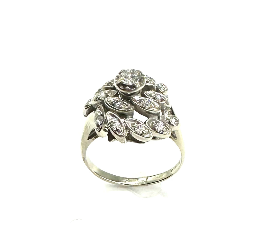 1/3 Ctw Diamond Leaf Design Ring - Elegant Nature-Inspired Jewelry for Women | Perfect for Weddings, Anniversaries & Special Occasions
