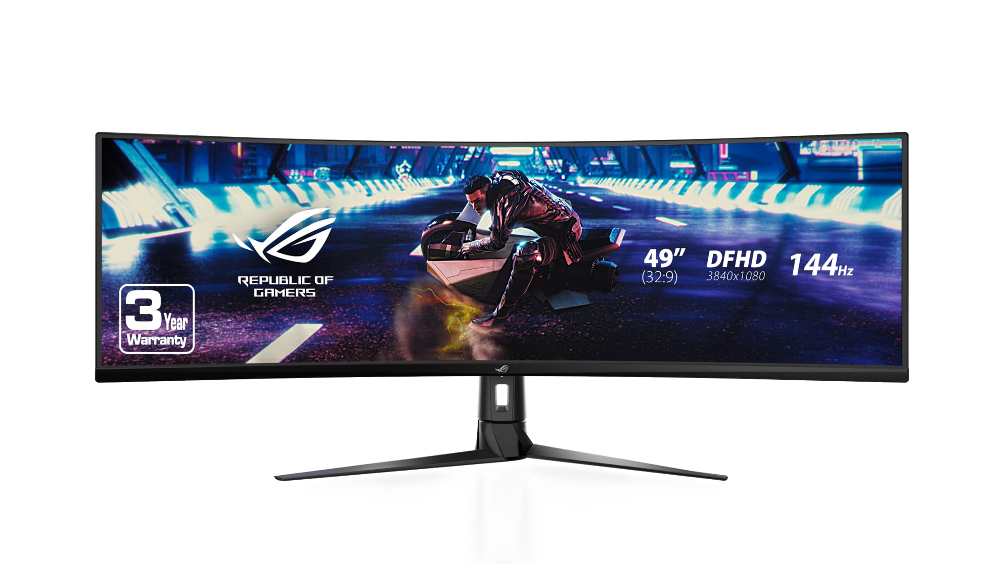 ASUS ROG Strix XG49VQ 49-Inch Curved Gaming Monitor - 144Hz, FreeSync, Dual Full HD, HDR, Eye Care, DisplayPort & HDMI (Black) - Perfect for Immersive Gaming, Productivity & Home Office Setup