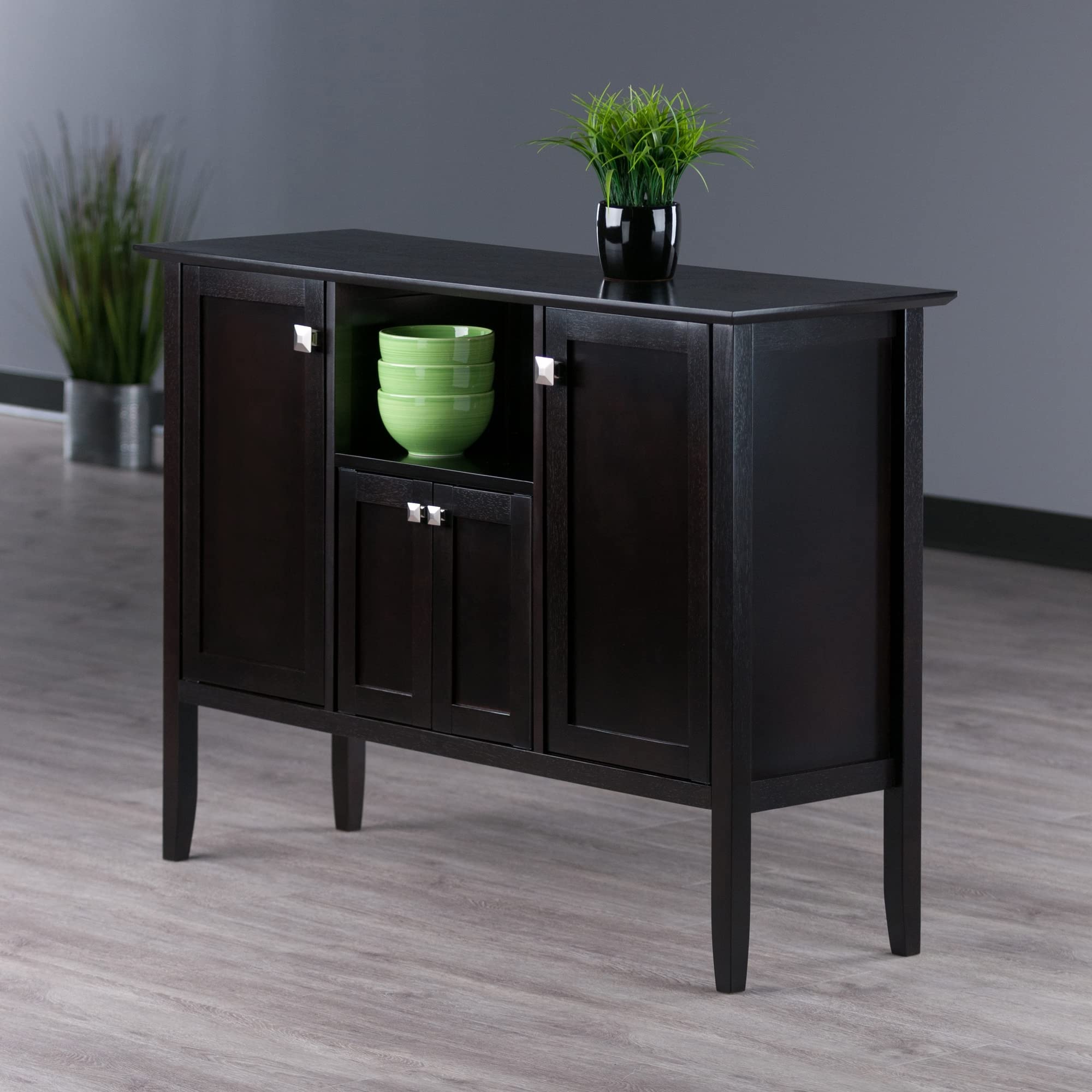 Winsome Wood Melba Buffet Coffee Table - Modern Side Table with Storage Shelf for Living Room, Bedroom & Office - Stylish & Functional Home Decor Furniture