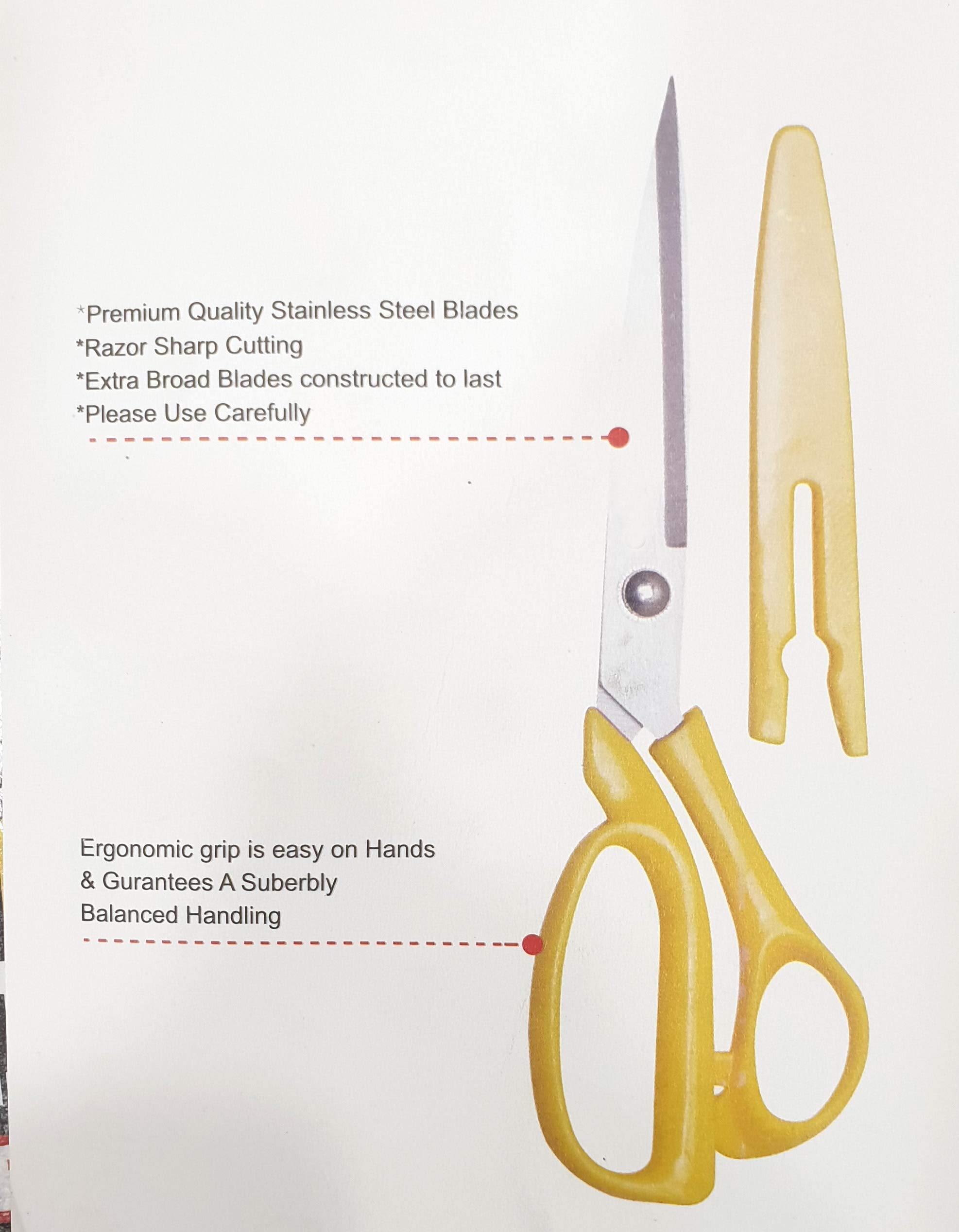 10-Inch Stainless Steel Multipurpose Cutting Scissors with Safety Cap - Premium Kitchen Shears for Cooking, Crafting & Gardening | Foreign Holics