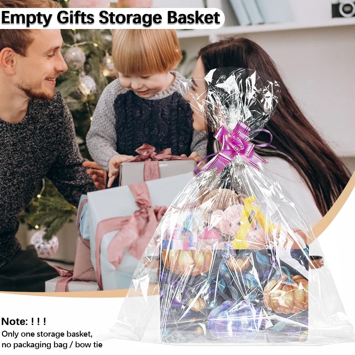Crystal Pumpkin Storage Basket with Handles - 2 Pack Black Multi-Purpose Organizer Bins for Closet, Toy & Home Organization | Perfect for Bedroom, Bathroom & Kids Room Storage