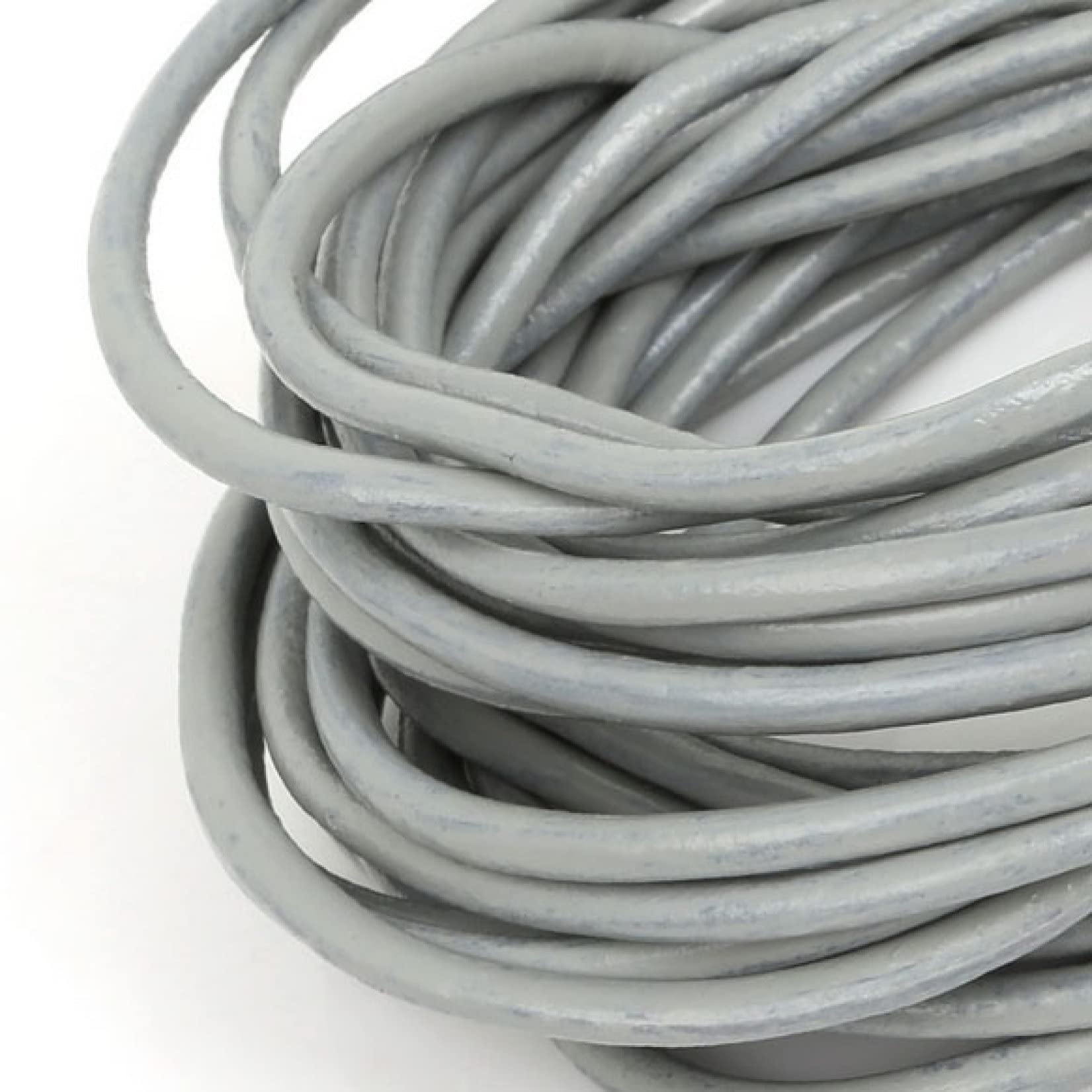5-Pack Genuine Cowhide Leather Cord for Jewelry Making - Round Leather Rope for DIY Bracelets, Necklaces & Craft Projects - Perfect for Handmade Jewelry, Macrame & Boho Accessories