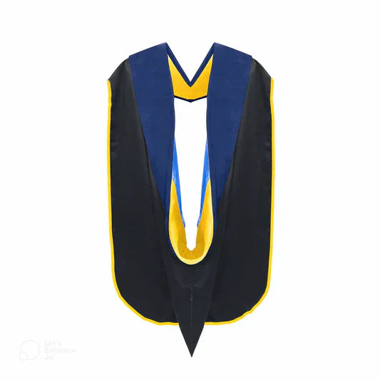 UC San Diego Doctoral Regalia Set - Graduation Gown, Hood & Cap for PhD Graduation Ceremony | Perfect for Commencement, Academic Events & Professional Photos