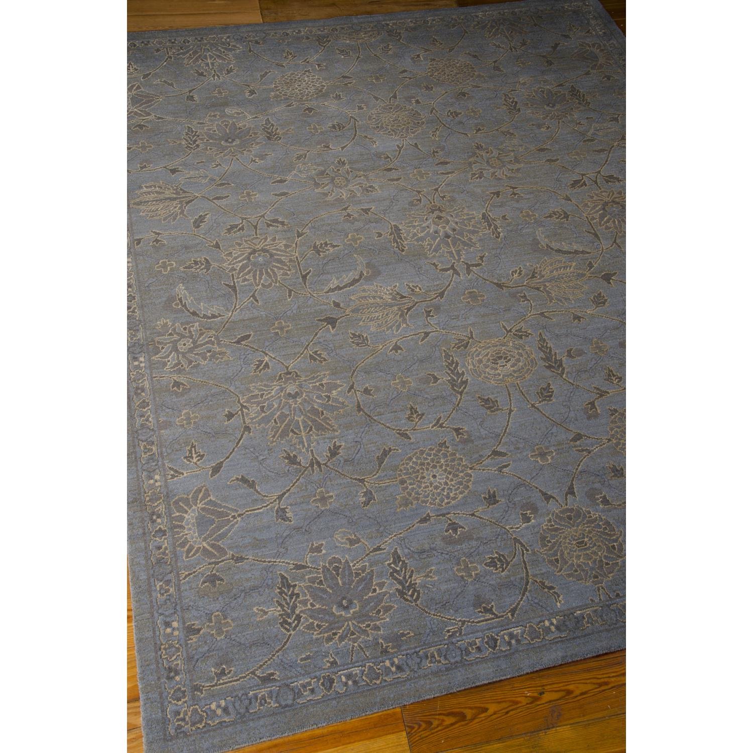 Nourison Silk Infusion Transitional Blue 7'9