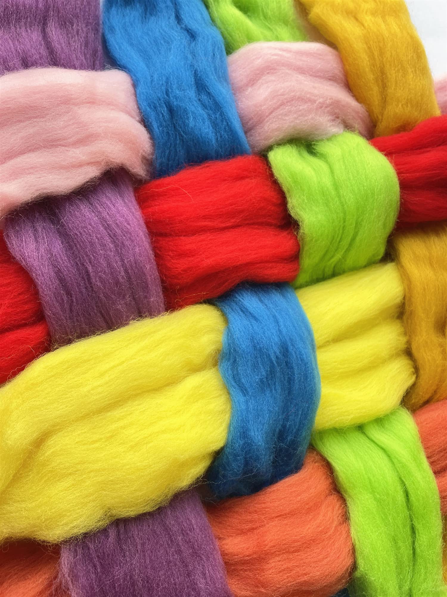 T.F GHG Needle Felting Wool Roving Kit - 8 Colors (15G/Color, 120G Total) 100% Natural Wool for DIY Yarn Crafts, Needle Felting Projects, Sculpting, and Beginner Fiber Art Supplies (Fresh)