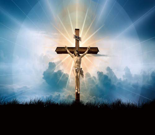Yongto Christian Cross Tapestry Wall Hanging - Holy Light Crucifix Design for Easter, Passion Sunday - 70.9x63 Inches Large Religious Home Decor for Living Room, Bedroom, Dorm - Perfect for Prayer Spaces & Church Events