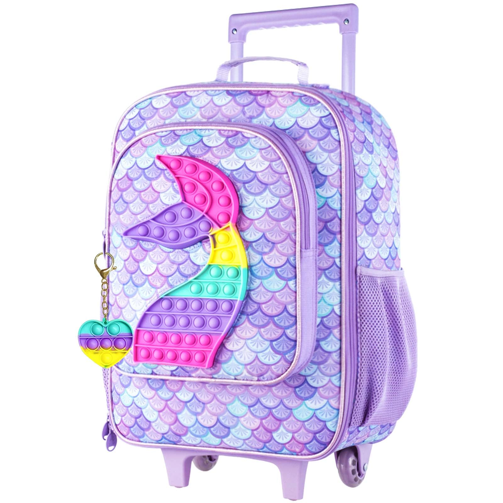 AGSDON Kids Luggage with Rolling Wheels - Cute Travel Suitcase for Boys & Girls, Toddler Carry-On Bag for Airplane, Road Trips & Family Vacations