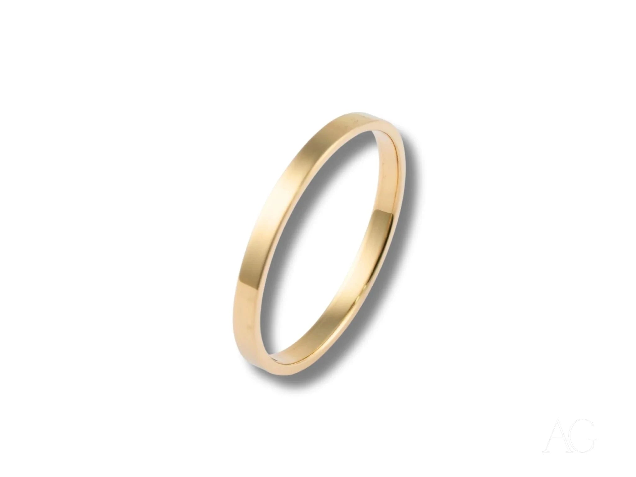 Essence Linea 2mm Minimalist Ring - Dainty Thin Gold Band for Women | Perfect for Everyday Wear, Stacking Rings & Special Occasions