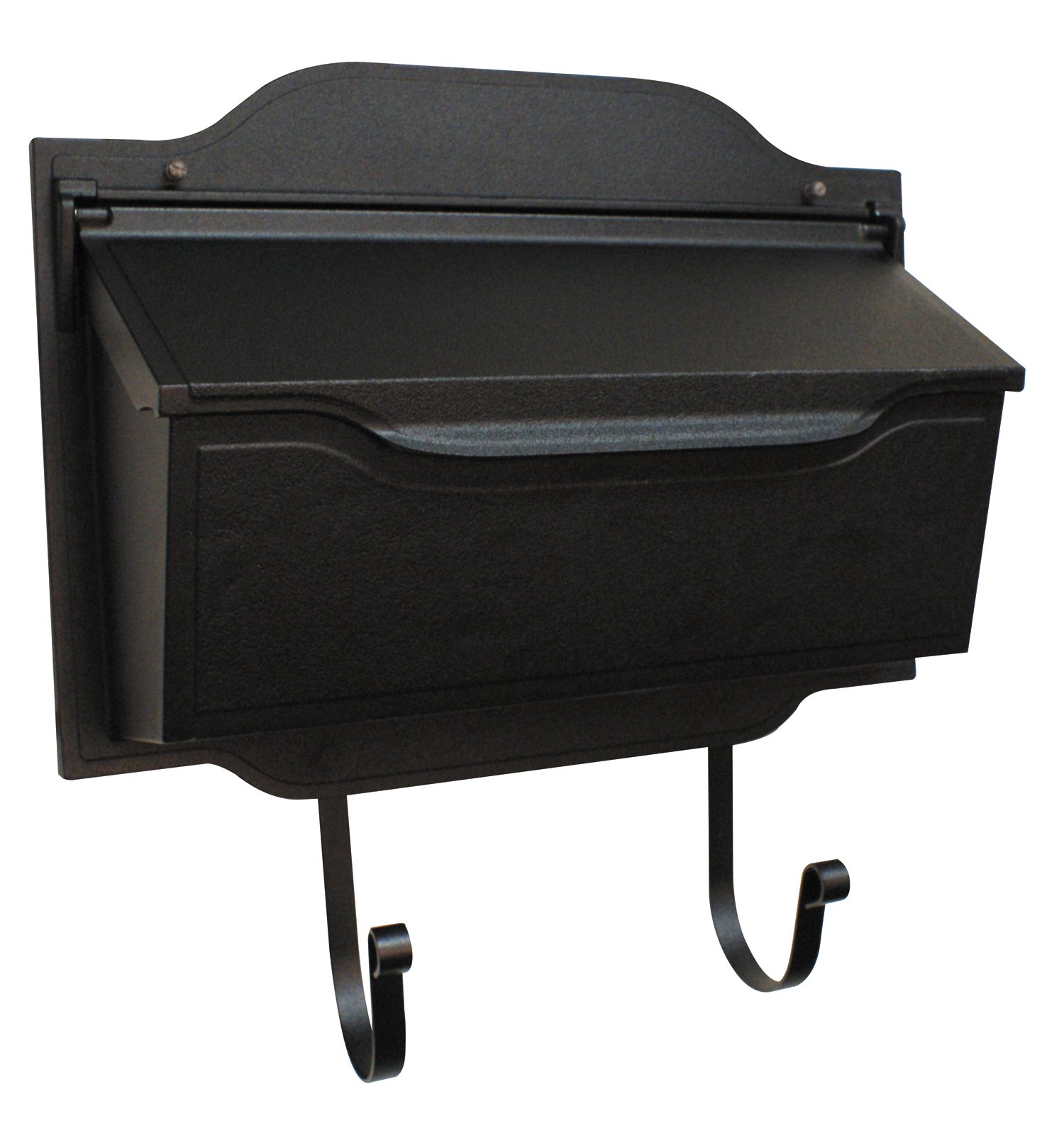 Special Lite SHC-1002-BLK Modern Horizontal Mailbox in Black - Durable Outdoor Mailbox for Home, Office & Apartment Buildings