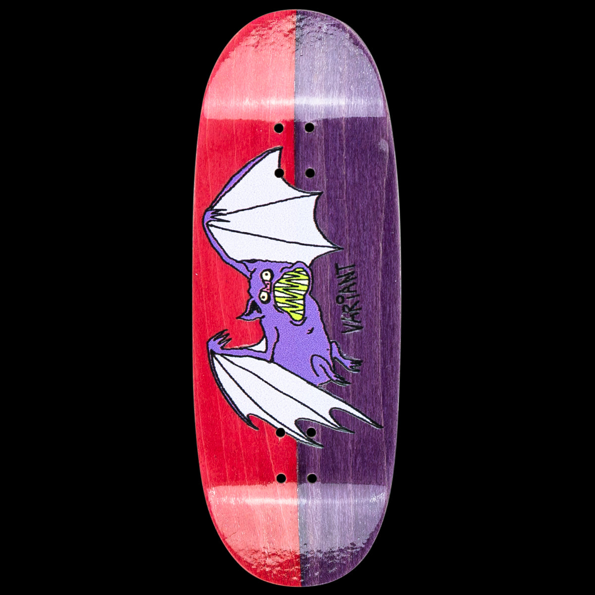Premium Fingerboard Deck - Fakie Vanilla Red & Purple Design | Perfect for Skateboard Tricks, Collecting & DIY Mini Ramp Scenes