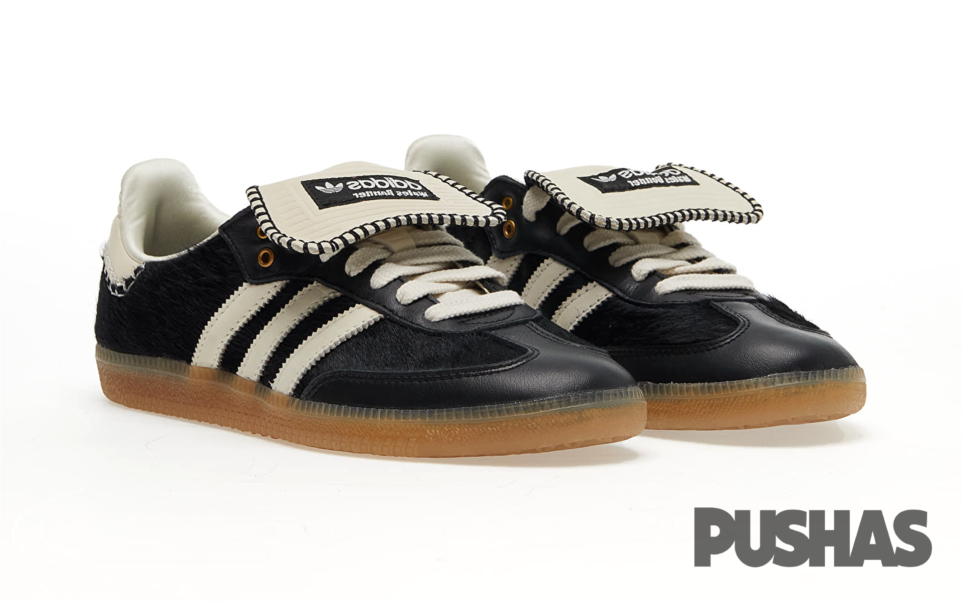 Adidas Samba Pony Tonal 'Wales Bonner Core Black' Sneakers (2023) - Men's Fashion Casual Shoes for Streetwear & Everyday Wear