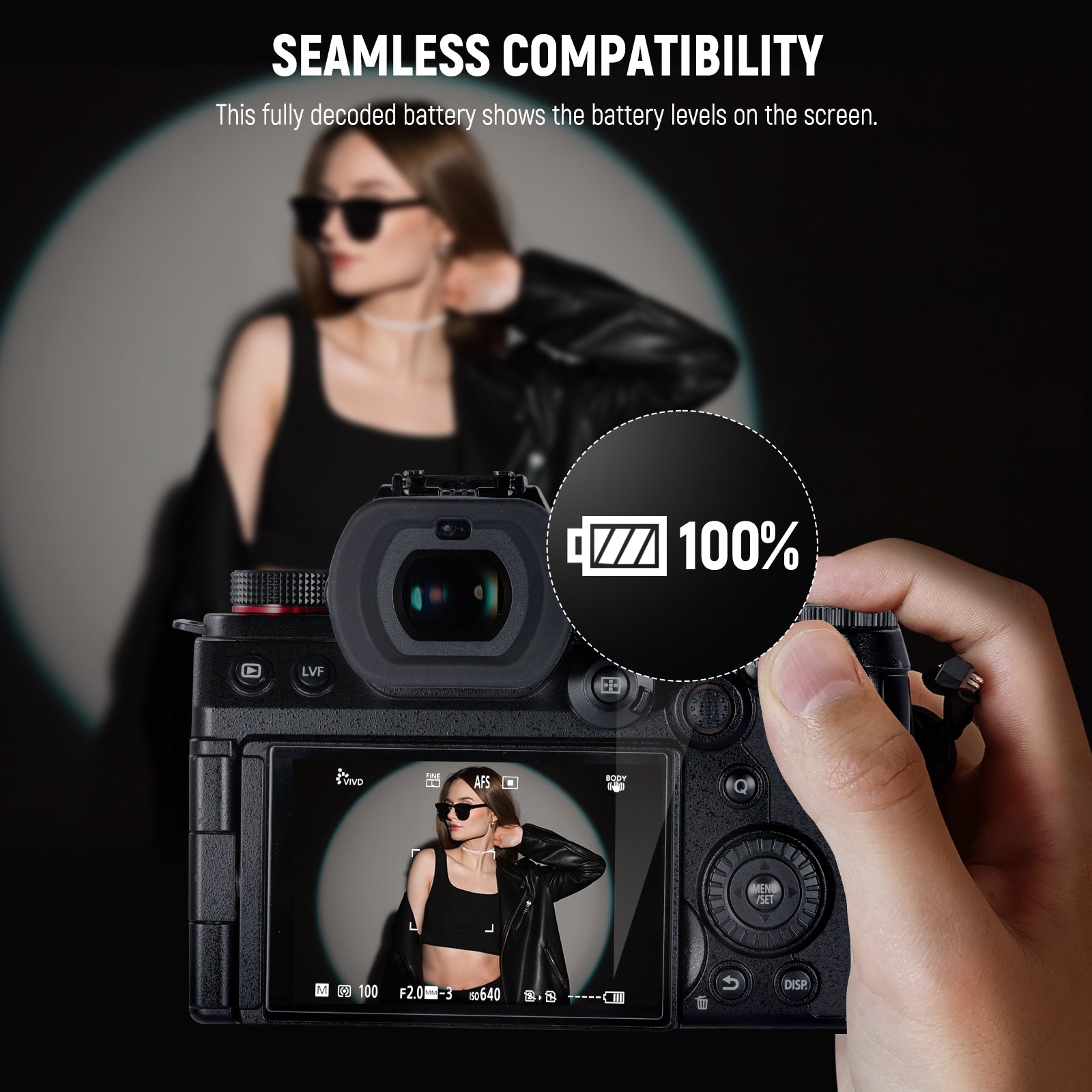 NEEWER 2400mAh DMW-BLK22 Replacement Battery for Panasonic Lumix Cameras - Compatible with GH5, G7, G85 & More - Perfect for Travel Photography & Video Shooting