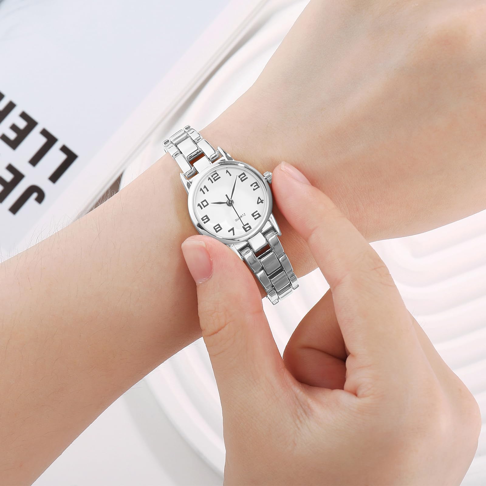 Elegant Women's Quartz Wristwatch - Waterproof Ladies Bracelet Watch with Stainless Steel Band | Perfect for Office, Party & Everyday Wear