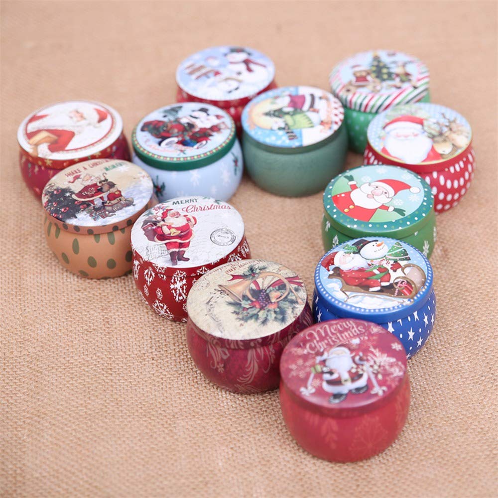 1 Piece Mini Christmas Santa Claus Snowman Tin Candy Jar - Sealed Holiday Treat Box for Christmas Decorations, Kids Gifts & Party Favors - Perfect for Holiday Parties, Stocking Stuffers & Festive Home Decor